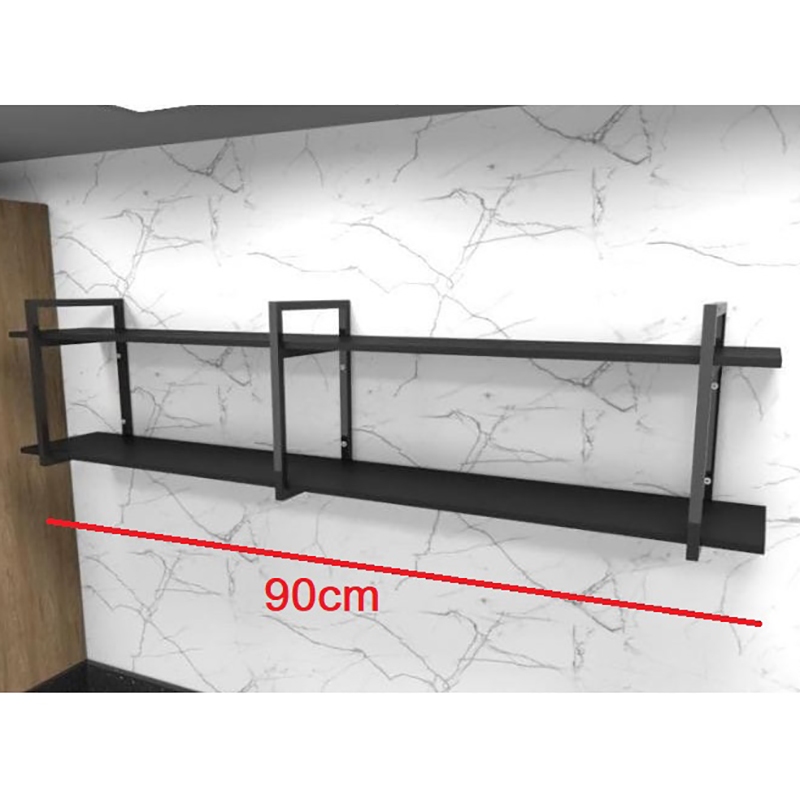Kit Industrial e Prateleiras Dupla / Capacidade 50kilos com Suporte 35 x 25 cm