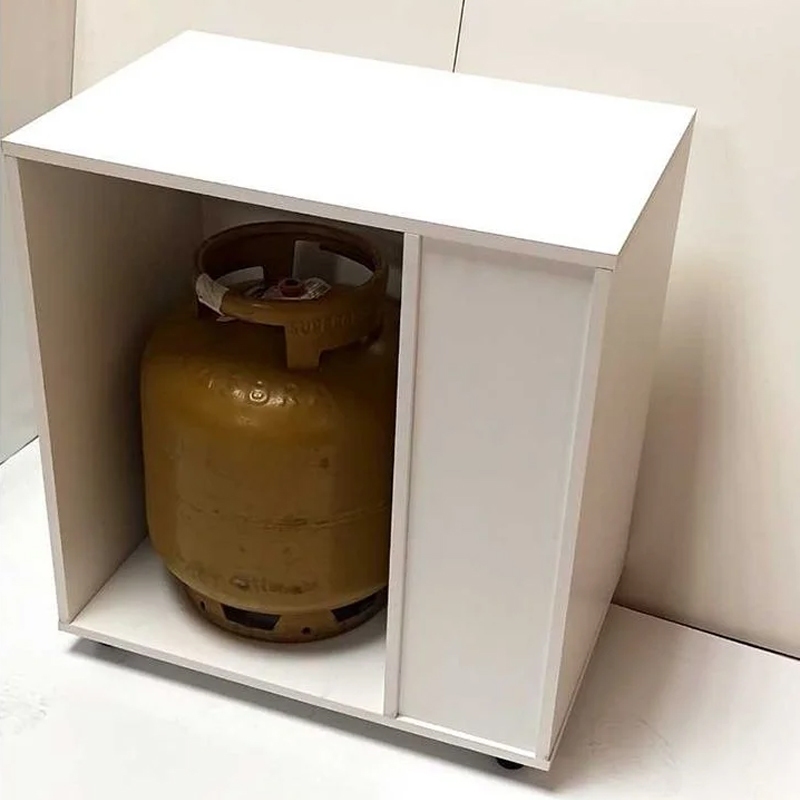 Armário para Botijão de gás com Porta latas e Porta temperos