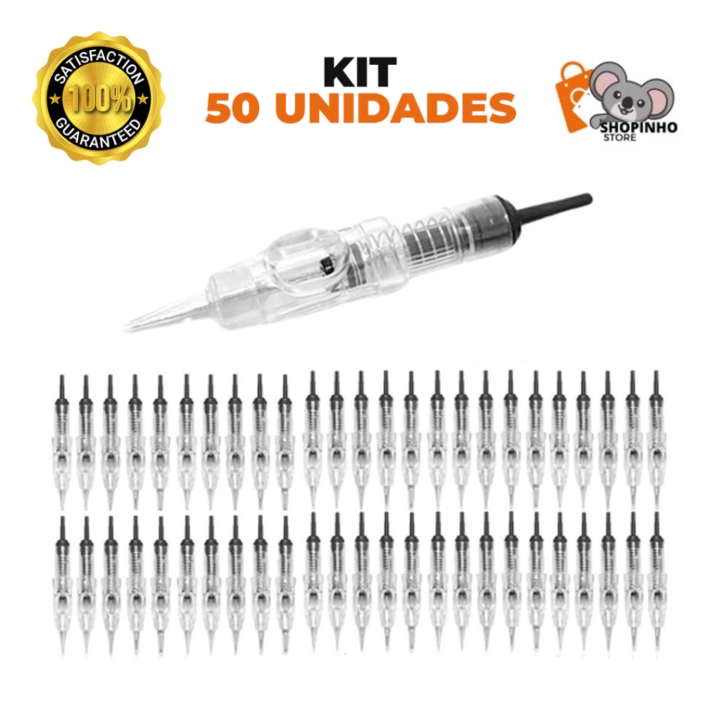 50 Agulhas Dermografo Easy Click 1 Ponta/ 2 Pontas/ 3 Pontas/ 5 Pontas Kit com 50 Unidades em Oferta na Shopee