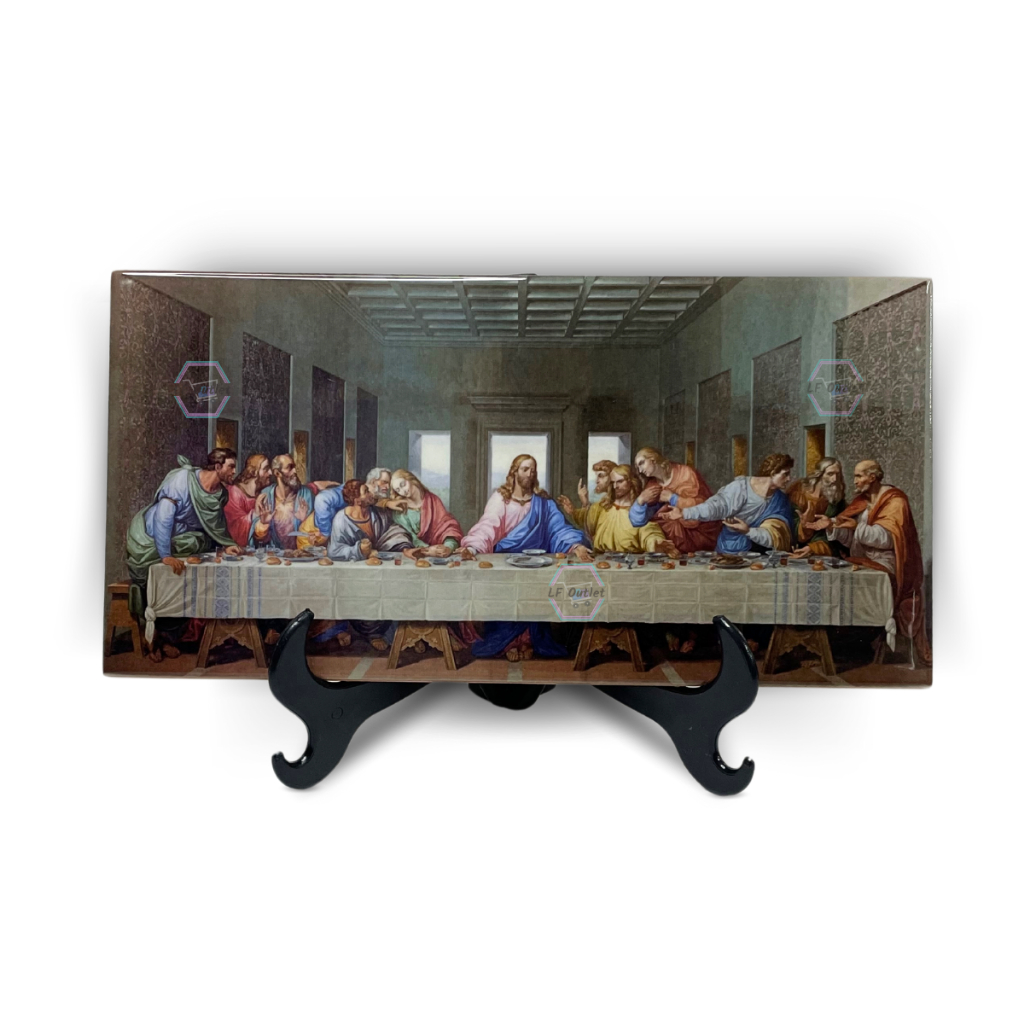 Quadro Azulejo Decorativo Religioso Santa Ceia Fé A Última Ceia 10x20cm