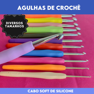 Agulha  Soft Para  Crochê Com Cabos Emborrachados -Mazzal em Oferta na Shopee