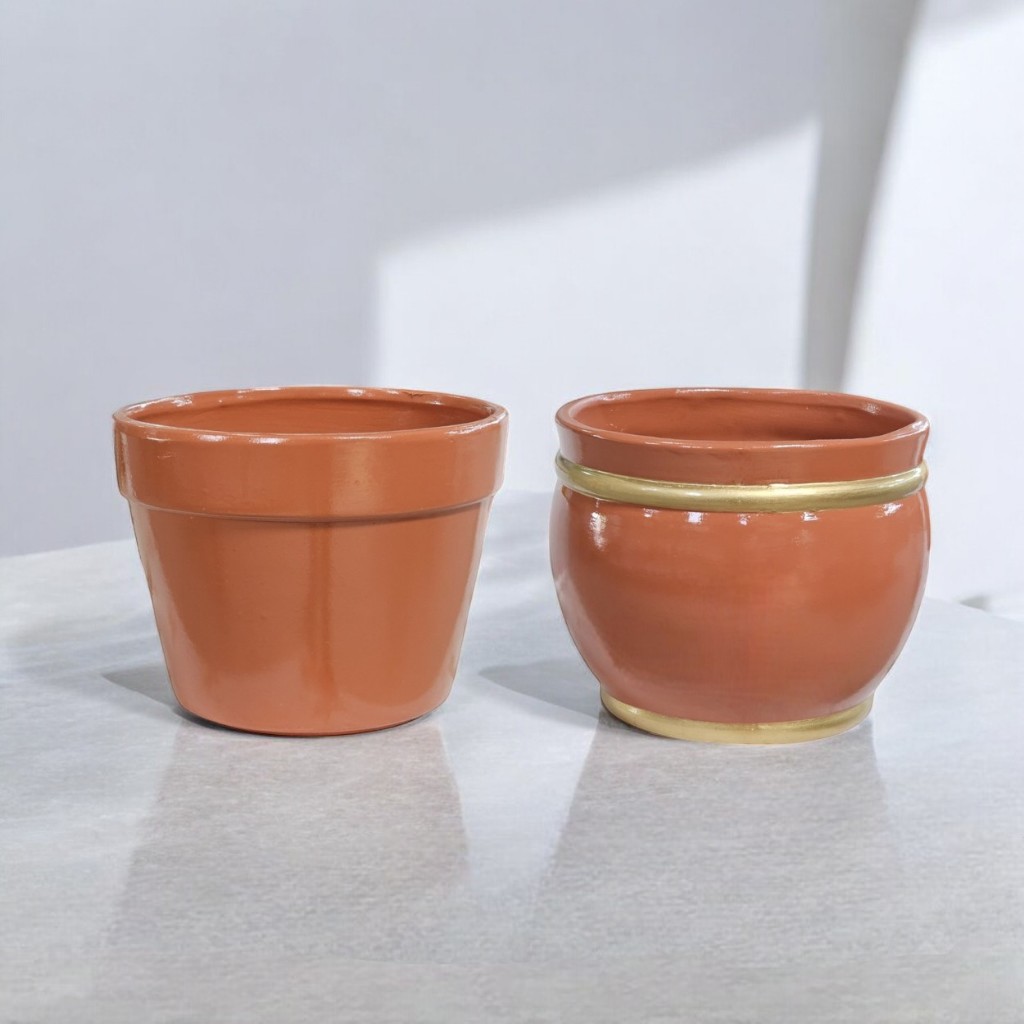 Vaso Cachepô Decorativo Cerâmica Fria Flores Artificiais Decoração Festas Arranjos Várias Cores