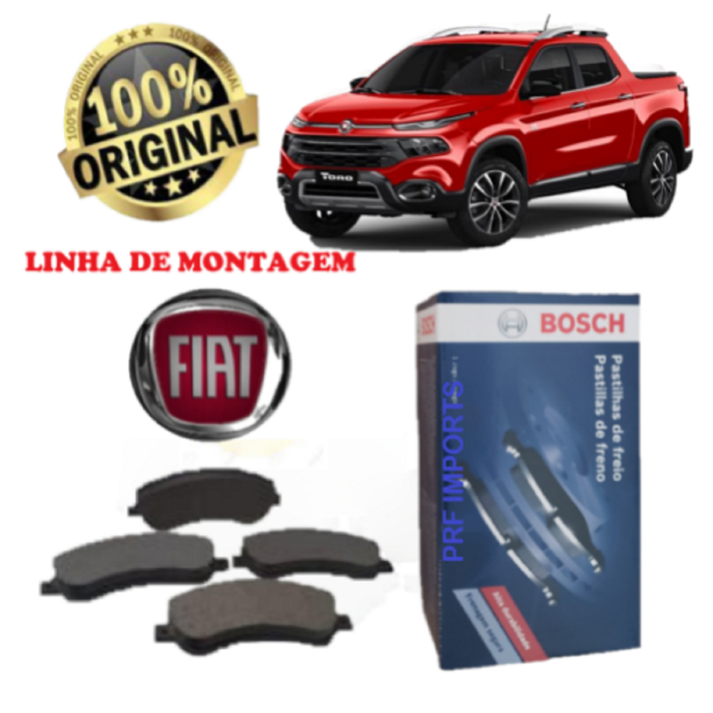 Pastilha Freio Toro 2017 2018 2019 2020 Todas 4x4 4x2 Bosch.