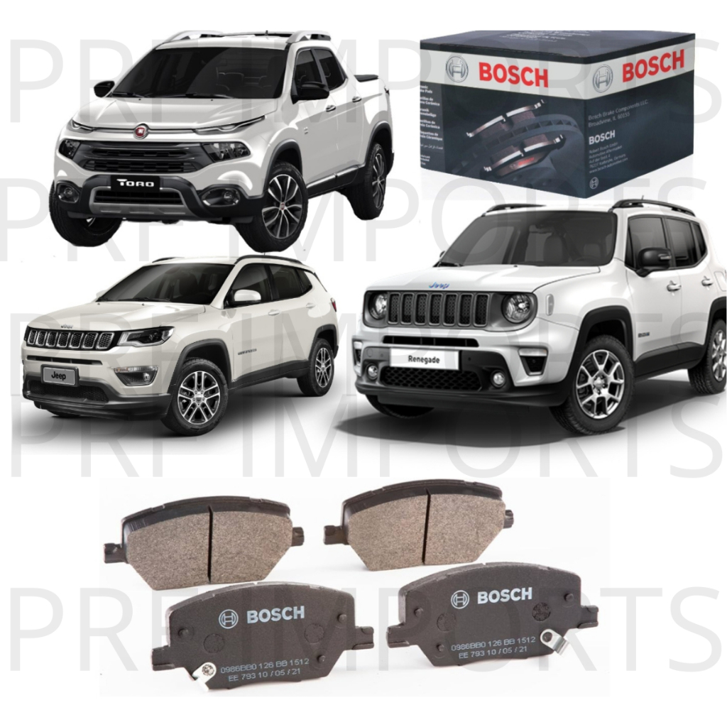 Pastilha Freio Dianteira Jeep Renegade Compass Toro Original Bosch