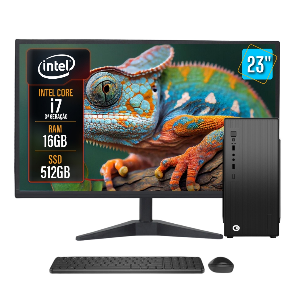 Computador Completo 2Eletro Speed Intel Core i7, 16GB RAM, SSD 512GB, Bivolt, M23" - CD2E-0135SP em Oferta na Shopee