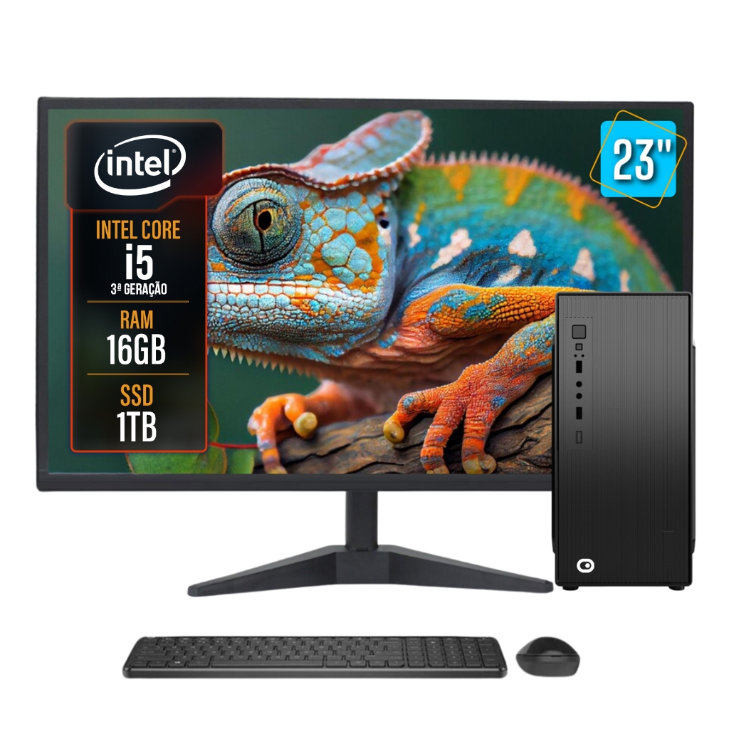 Computador Completo 2Eletro Speed Intel Core i5, 16GB RAM, SSD 1TB, Bivolt, M23" - CD2E-0133SP em Oferta na Shopee