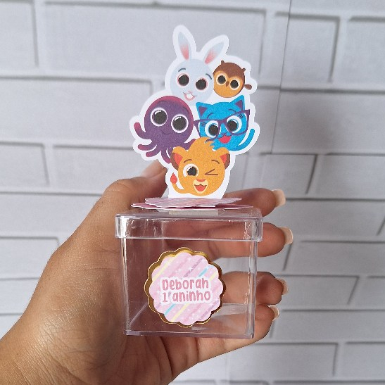 Apliques em pé 3D e nome da criança Bolofofos menina ROSA  Lembrancinhas  Festa infantil Aniversário  Personalizados