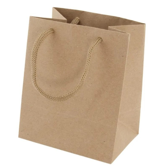 SACOLA OFFSET KRAFT REFORÇADA 150gr C/Cordão Nylon KRAFT PCT C/10