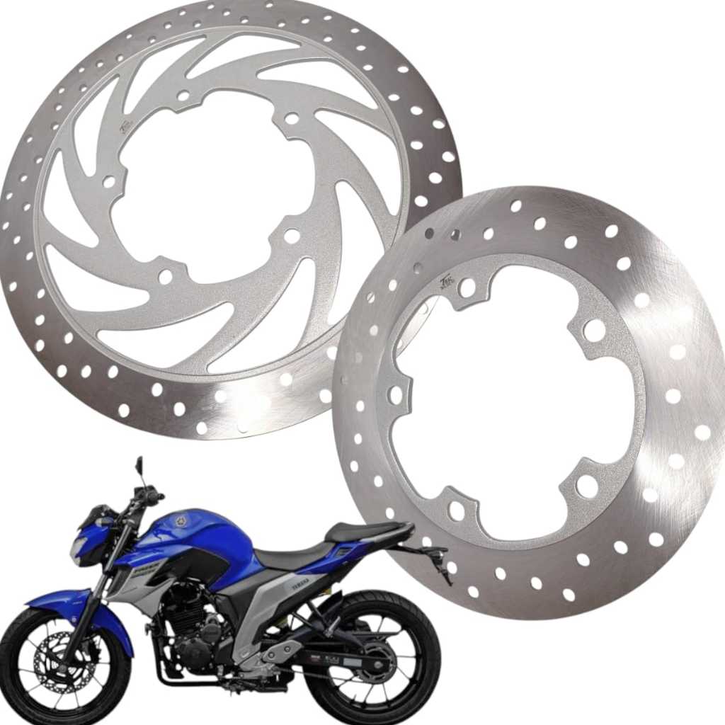 Kit Disco de Freio Dianteiro + Traseiro Yamaha Fazer Ys 250 2006 a 2017 Modelo Original