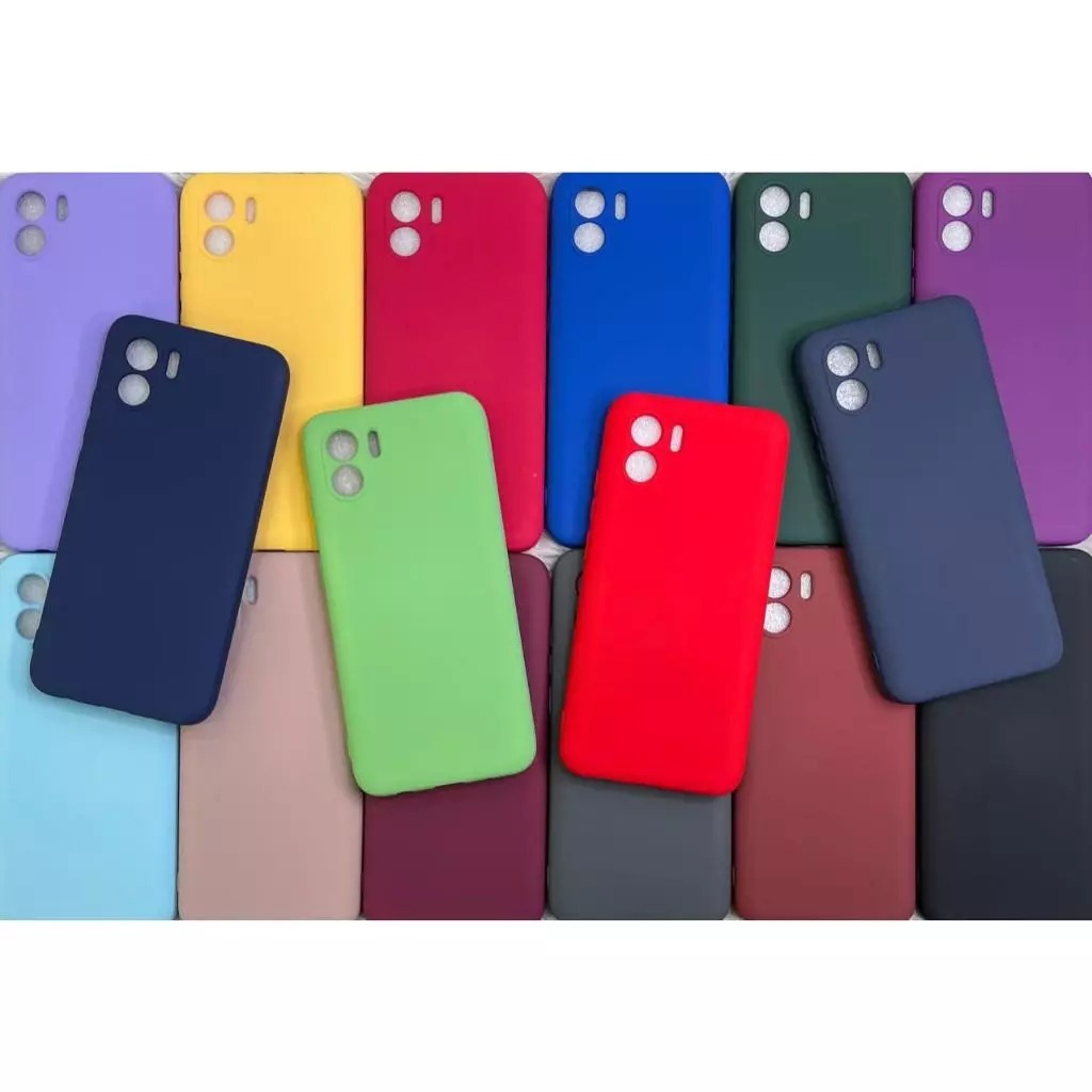 Capa Case Silicone Colorida Resistente Interior Aveludado/Capa Carteira Couro Redmi A1/A2
