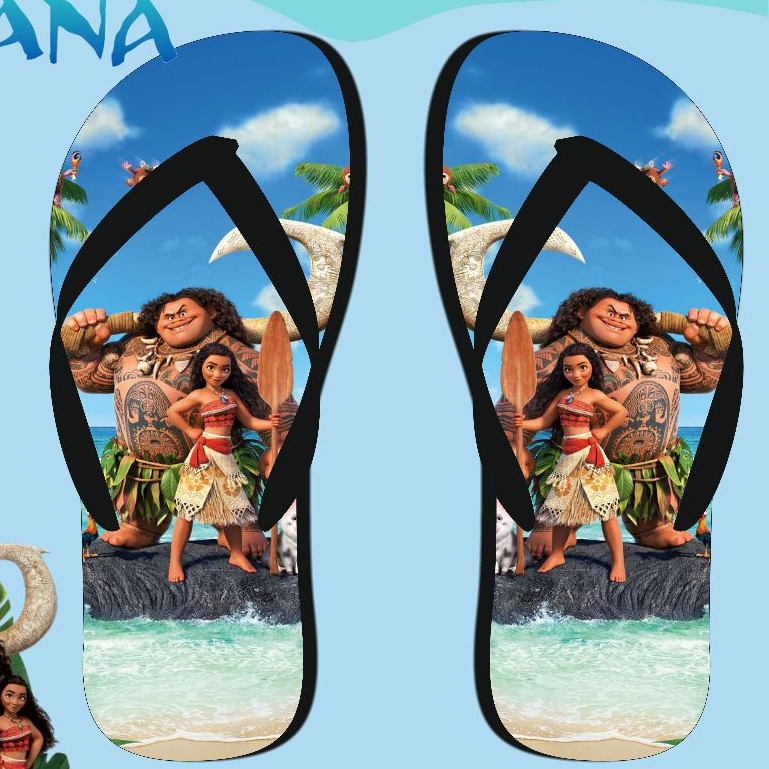 CHINELO DEDO UNISSEX FILME MOANA MATERIAL EM BORRACHA TOTAL CONFORTO FESTA LAZER DIA A DIA PASSEIO..