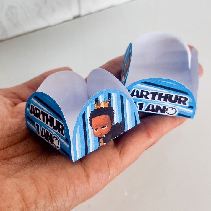 Forminha de doce brigadeiro O Poderoso Chefinho personalizada