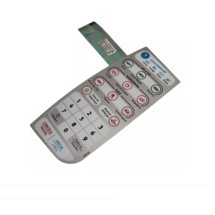 MEMBRANA PAINEL CONTROLE MICRO-ONDAS MTD30 64502413 A07653101  ELECTROLUX ORIGINAL