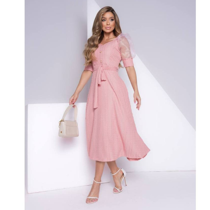 Vestido max midi modesto moda evangélica em Oferta na Shopee