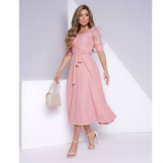 Vestido max midi modesto moda evangélica em Oferta na Shopee