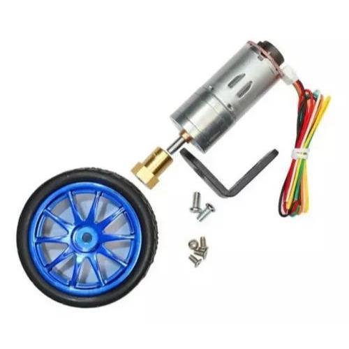 Motor Dc 6v Com Redução 280rpm Encoder E Roda