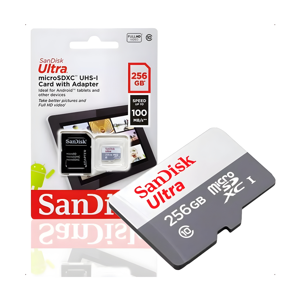 Cartões de Memória Sandisk Micro Sd Ultra Class 10 com Adaptador 256gb /128gb /64gb /32gb