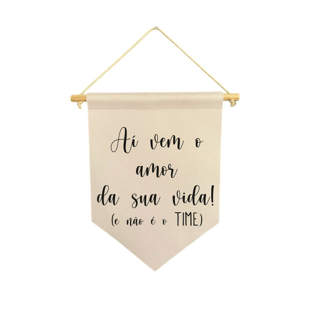 Flamula decorativa casamento ai vem o amor da sua vida e não é o em Oferta na Shopee