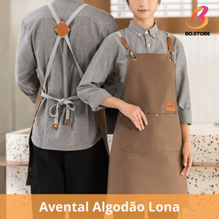 Avental De Lona Impermeável Para Mulheres E Homens Cozinha Ajustável em Oferta na Shopee