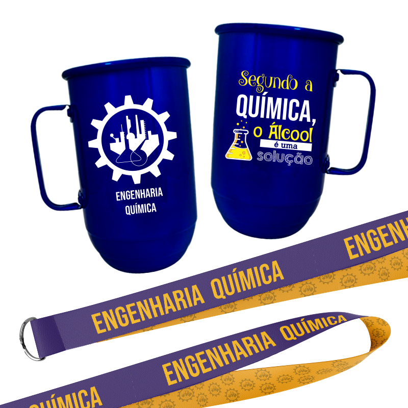 Caneca com Tirante de 850ml .CURSO  ENGENHARIA QUIMICA.