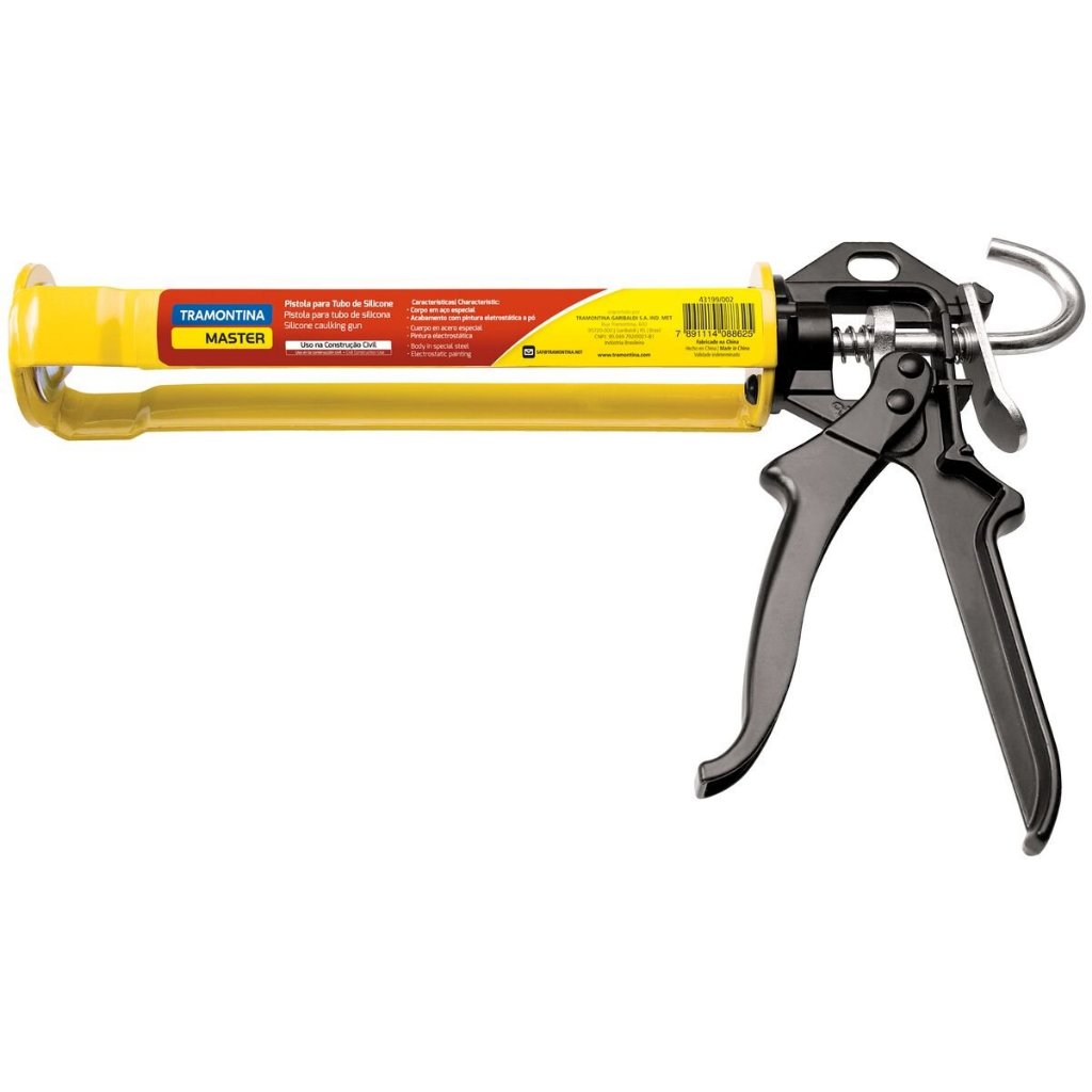 Pistola Para Tubo De Silicone Amarelo Tramontina em Oferta na Shopee