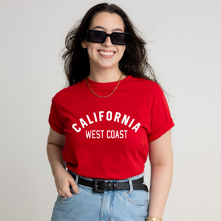 T-shirt Feminina Camiseta Estampada Califórnia Varias Cores Envio Imediato em Oferta na Shopee