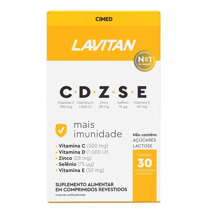 Suplemento Alimentar Lavitan CDZSE 30 Comprimidos em Oferta na Shopee