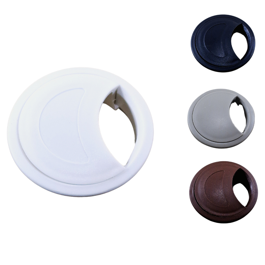 Passa Fio Cabo 59mm Kit 1 Peça Varias Cores Acabamento para Mesa Computador Móveis Escritorio