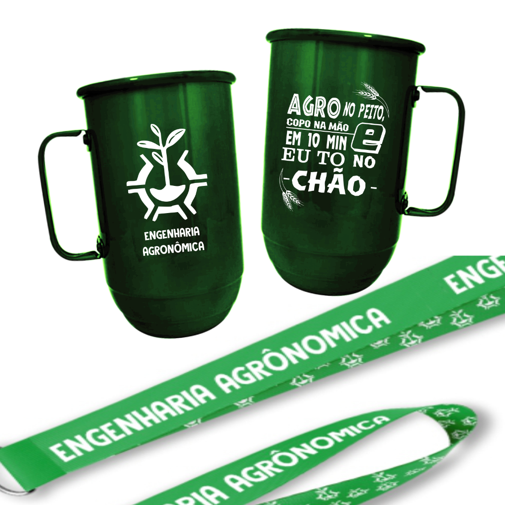 Caneca com Tirante de 850ml .CURSO  ENGENHARIA AGRONÔMICA.