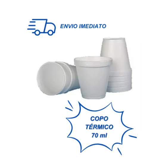 Copo Térmico Descartável De Isopor Para Café 70ml - Ultra Copos 50, 75 ou 100 unidades em Oferta na Shopee