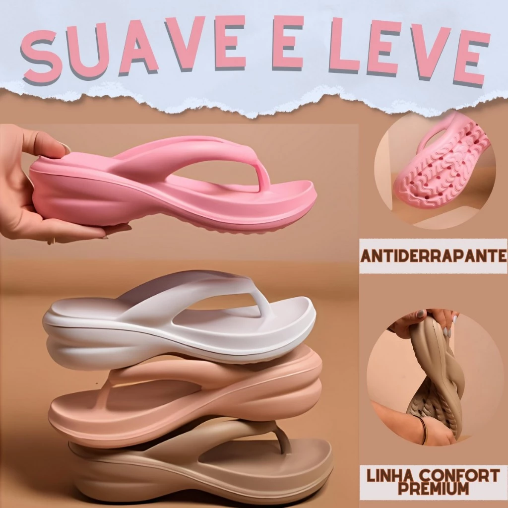 Chinelo Tamanco Feminino Plataforma Ortopédico Alívio para Esporão e Conforto para Idosos — imagem 1