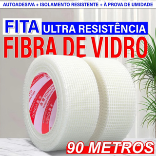Kit 4 Fita Telada Fibra de Vidro 180 Metros Autoadesiva Profissional Drywall Super Forte Junta Gesso em Oferta na Shopee