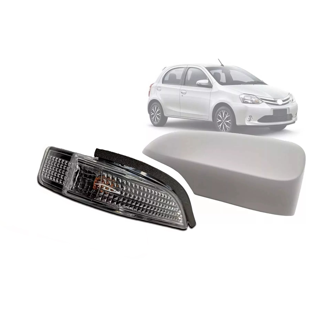 Kit Capa E Pisca Retrovisor Etios 14 15 16 17 18 19 DIREITO