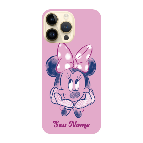 Capinha para iPhone 14 Pro Max Anti Impacto Personalizada - Minnie - Miney com nome