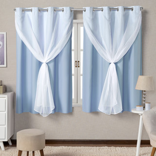 Cortina de Voal Blackout 100% Corta Luz 2,20m x1,30m Cores Variadas