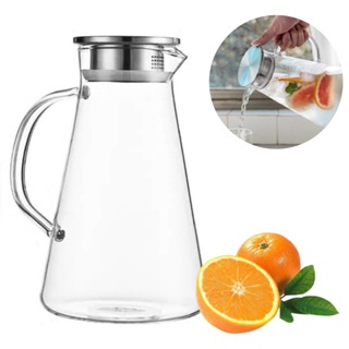 Jarra Em Vidro Borossilicato Resistente Com Tampa Inox 1,8 L em Oferta na Shopee