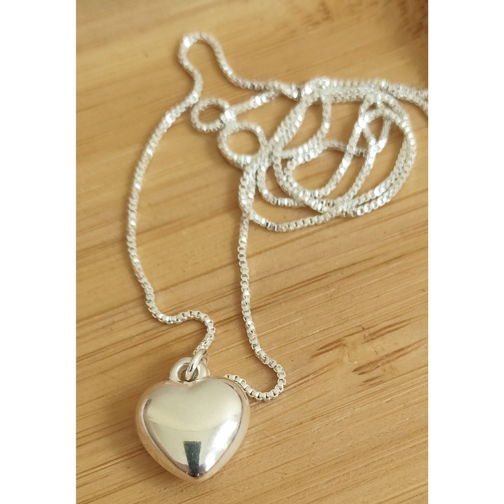 Colar de Coração Semijóia de Prata 925 em Oferta na Shopee