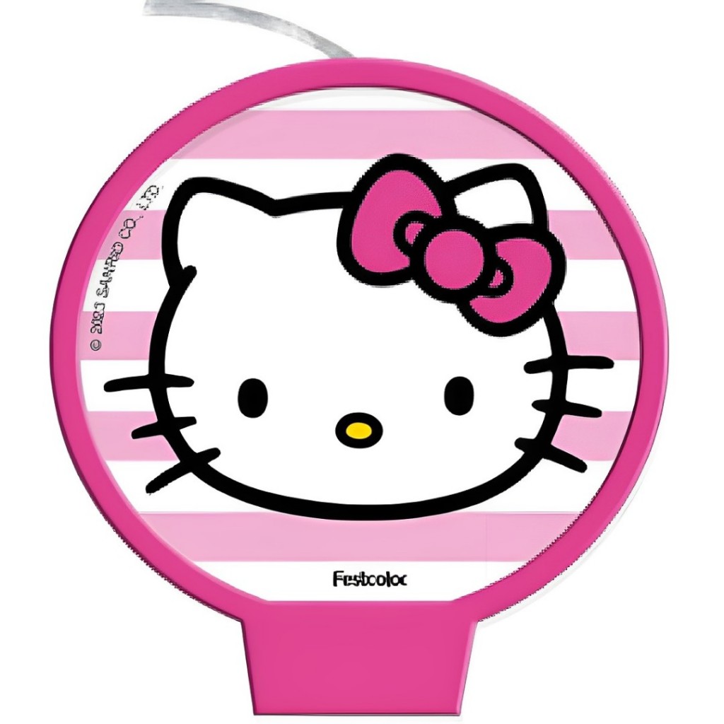 Vela Plana Hello Kitty Rosa Aniversário Festcolor