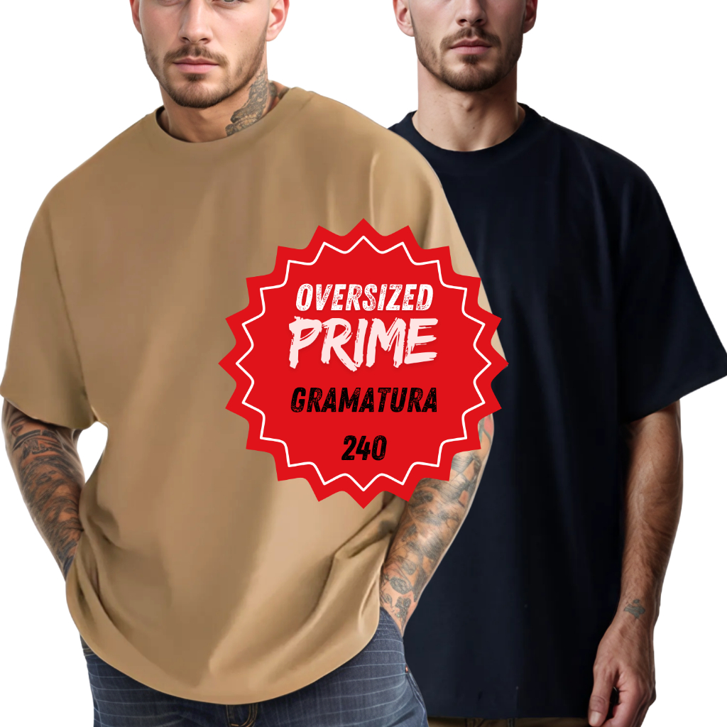 Camiseta Oversized Prime Premium 240 Gramatura HeavyWeight