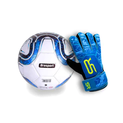 Kit Luva de Goleiro Infantil Látex + Bola de Futebol