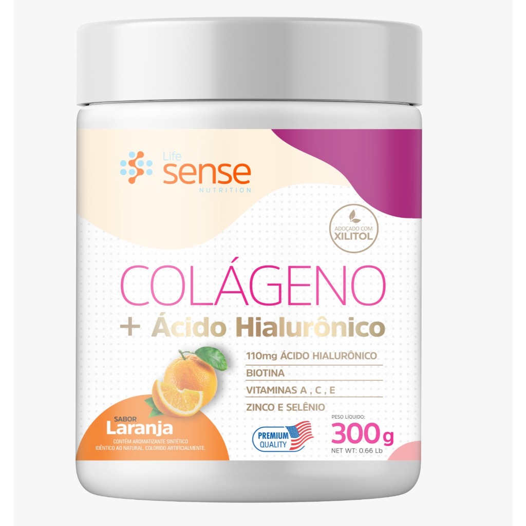 Colágeno Drink + Ácido Hialurônico 300g - LIFE SENSE NUTRITION