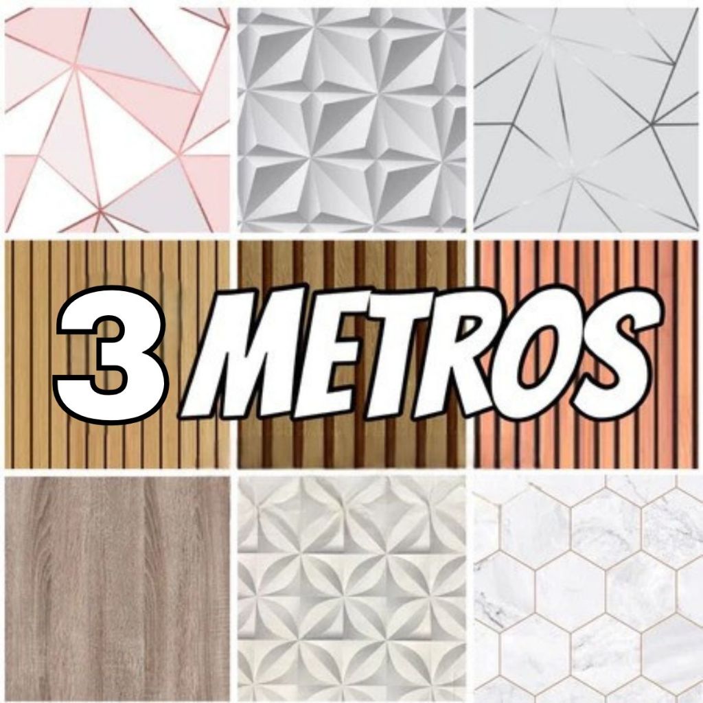 Papel de Parede Madeira 3D 3 METROS X 50CM Auto Adesivo Colante em Oferta na Shopee