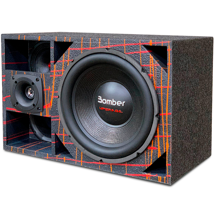 Caixa Trio Completa Som Automotivo Sub Bomber 4 Vias 800wrms - Grave Medio Agudo Voz em Oferta na Shopee