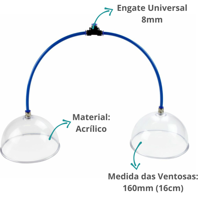Ventosas Glúteos Acrilico Pump Up Lifting Vacuoterapia 16cm Alta Qualidade em Oferta na Shopee