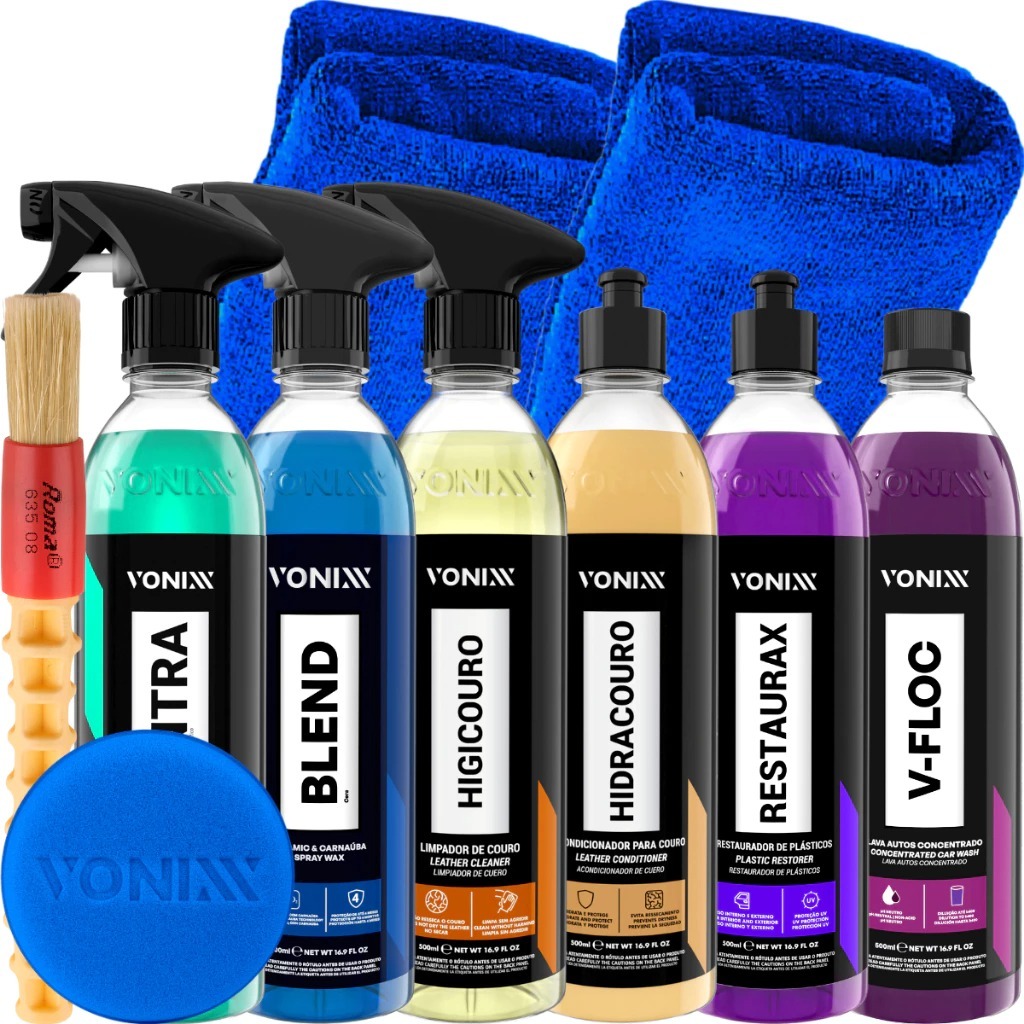 Kit Lavagem Automotiva Completa Profissional Produtos Vonixx
