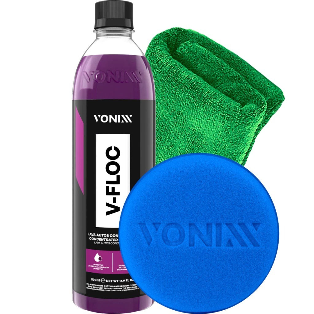 V-Floc 500ml Shampoo pH Neutro Concentrado Lavagem de carro e motos Vonixx
