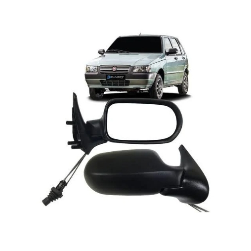 Retrovisor Uno Mille Fire Flex 2005 a 2010 4 Portas Com Controle Interno Unidade ou Par