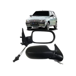 Retrovisor Uno Mille Fire Flex 2005 a 2010 4 Portas Com Controle Interno Unidade ou Par