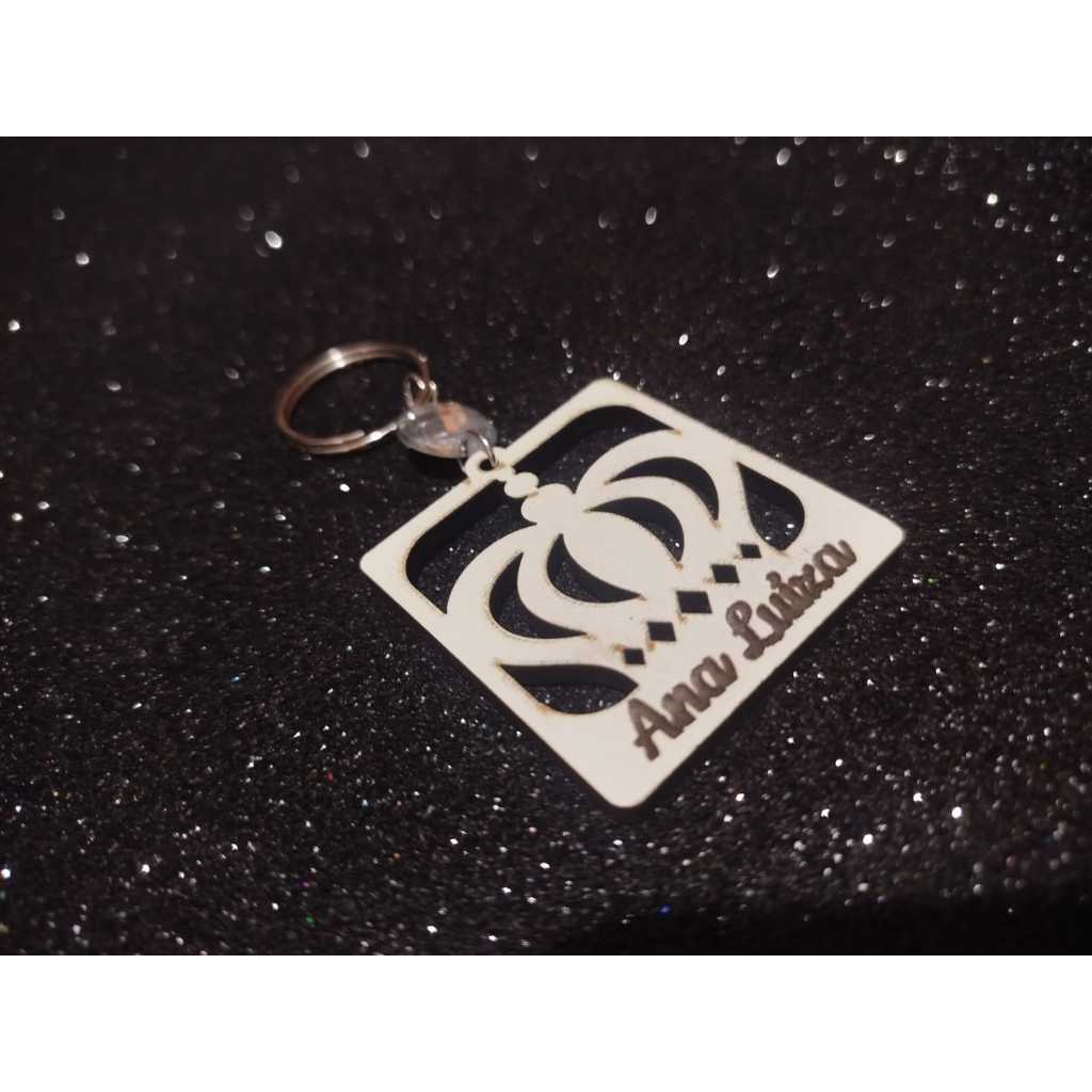 Kit chaveiros coroa personalizado - mdf branco - lembrancinhas