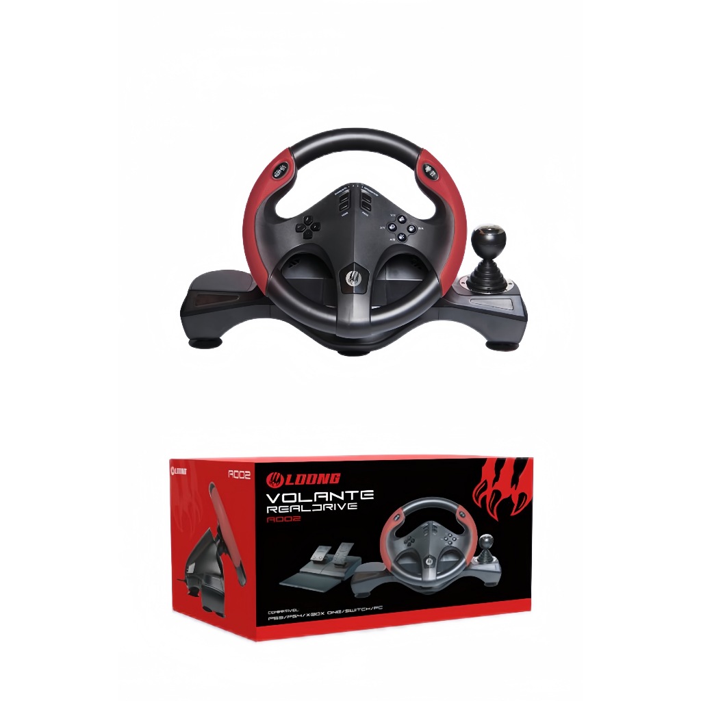 Volante Gamer Pedal Driving Force Ps4, Ps3, Switch e Pc